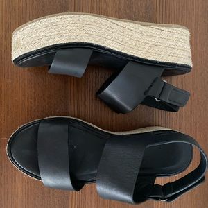 VINCE platform leather sandals